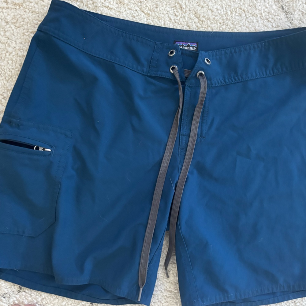 Patagonia Navy Board Shorts with Zip Pocket